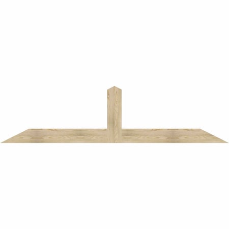Ekena Millwork Portland Rough Sawn Timber Gable Bracket, Douglas Fir, 96"W x 24"H x 2"D x 6"F, 6/12 Pitch GBW096X24X0206POR00RDF